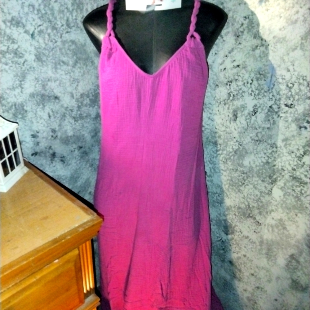 Magenta Gauze Dress